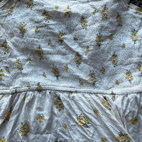 Aeropostale Floral Mini Dress Womens Medium White And Yellow Flower Flowy Dress - Picture 3 of 8